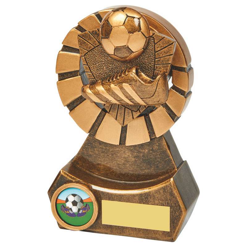 Football Boot and Ball Resin Award 140mm – Ant Gold