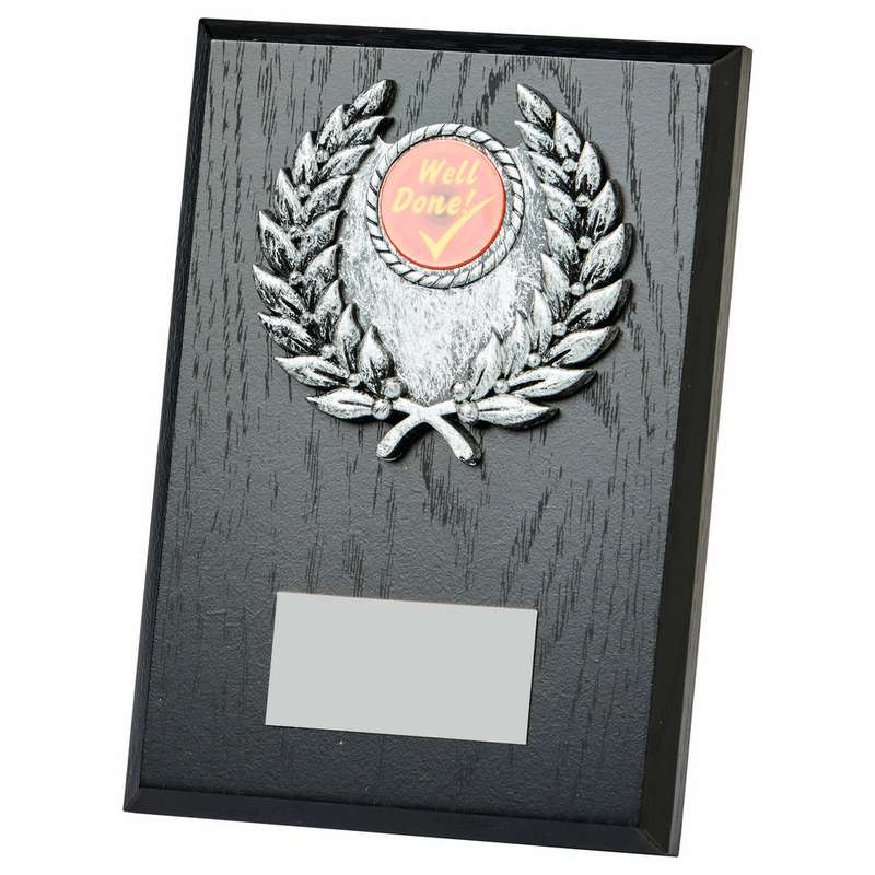 Black Wood Plaque Award 150mm – Black