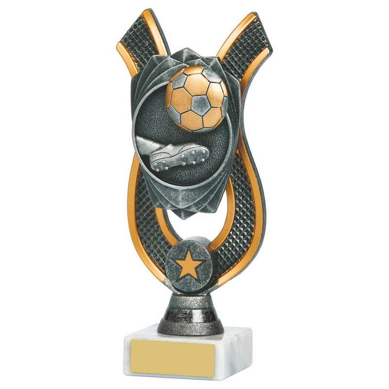 Football Boot & Ball Award 180mm – Ant Silver