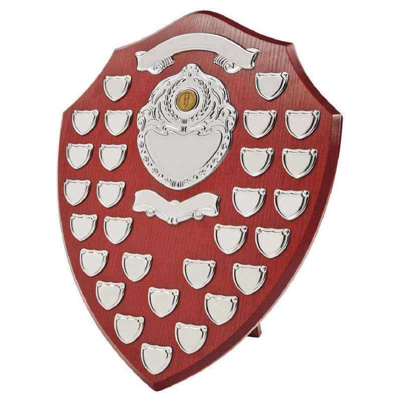 Annual Presentation Shield 460mm – Dark Wood