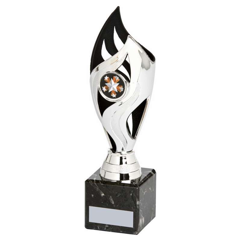 Silver Black Tulip Sculpture Award 210mm – Silver/Black