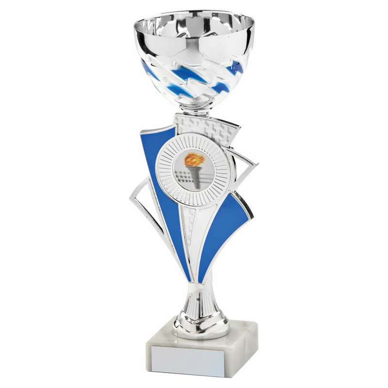 Silver/Blue Bowl Award Cup 270mm – Silver/Blue