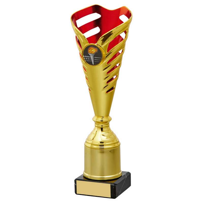 Red and Gold Scuplture Trophy 225mm – Gold/Red
