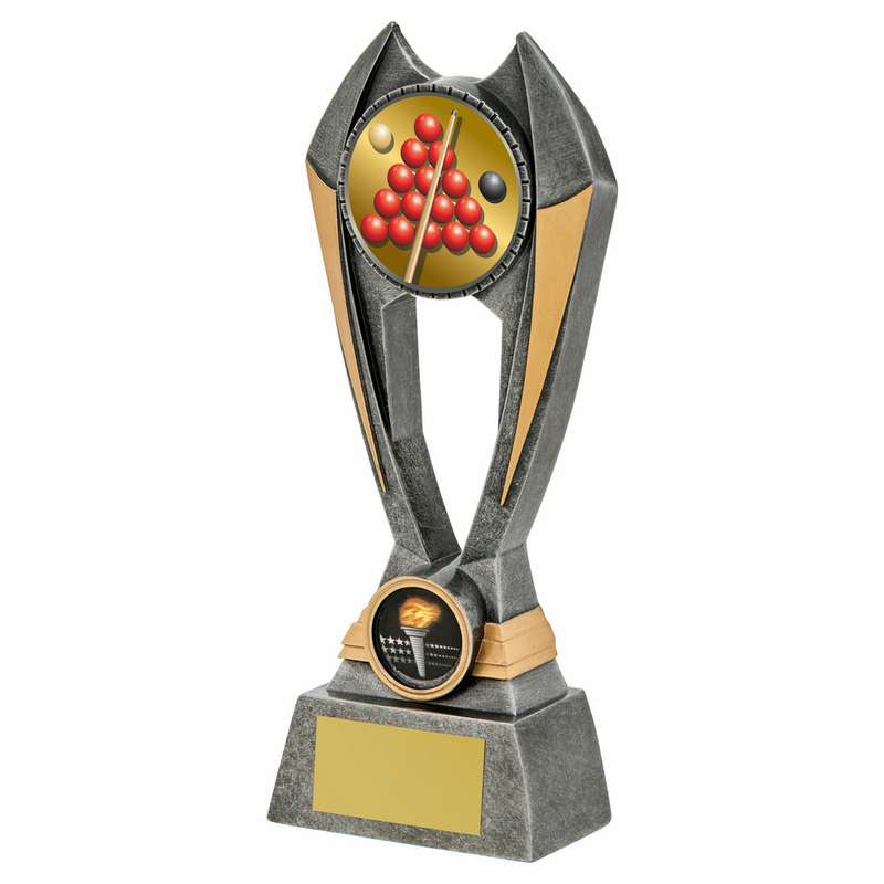 Antique Silver Snooker Stand Trophy 215mm – Ant Silver