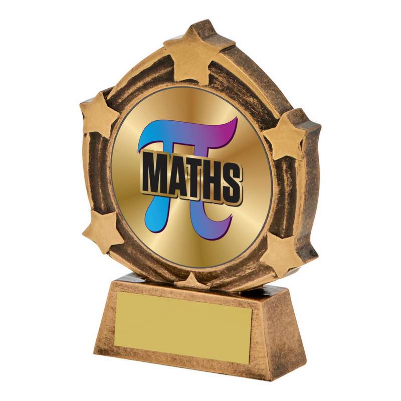 Resin “Maths” Award 100mm – Ant Gold