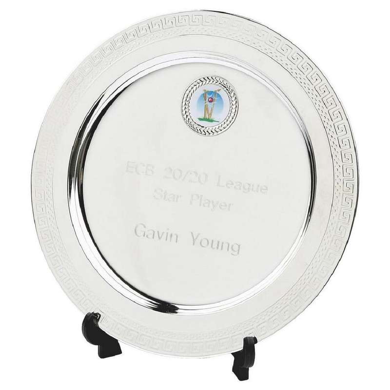 Silver Plate Salver Award with Stand 200mm – Silver