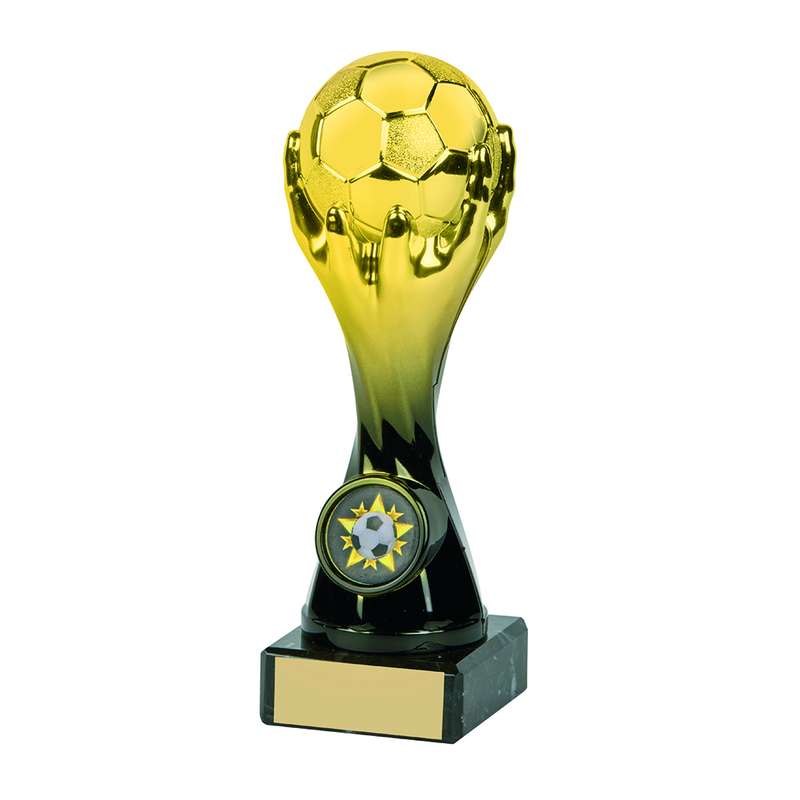 Gold/Black Football MIDAS on Marble Trophy 170mm – Gold/Black