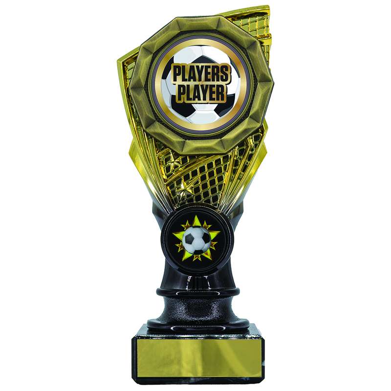 Shard Holder Trophy with Players Player Trim 150mm – Gold/Black
