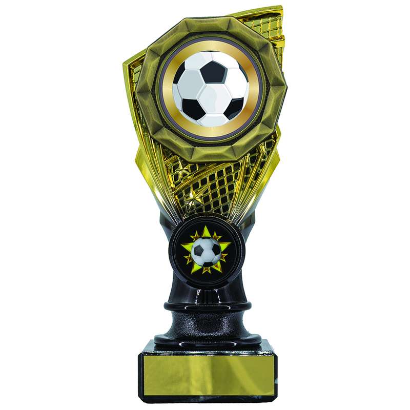 Shard Holder Trophy with Football Trim 150mm – Gold/Black