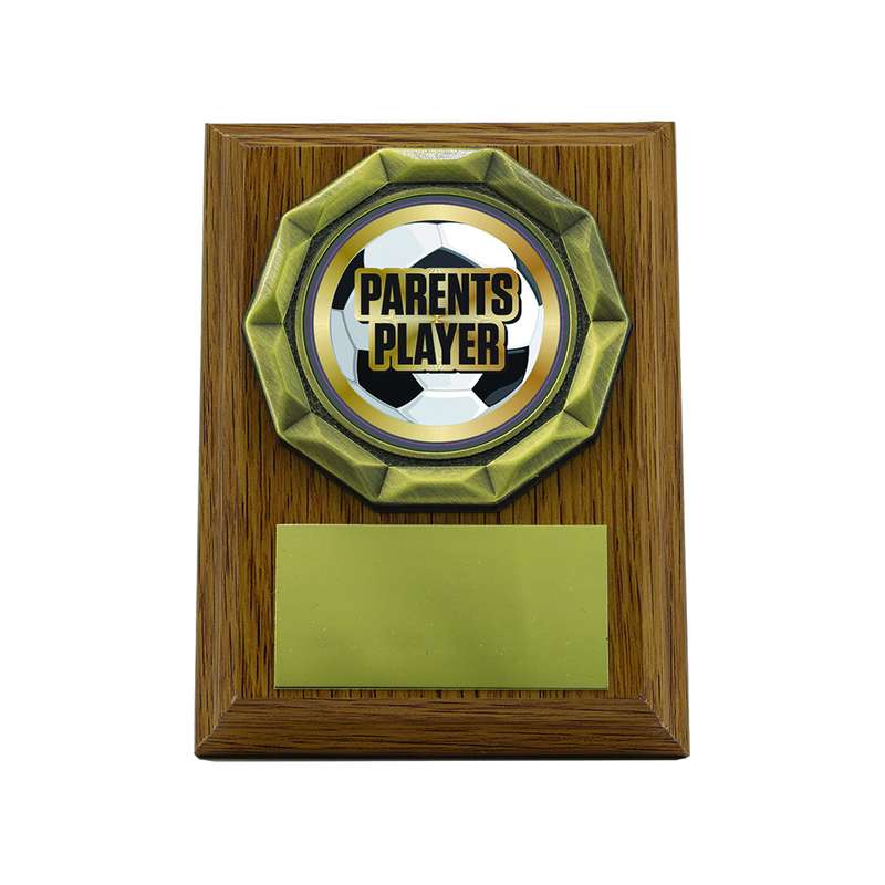Light Oak Plaque with Parents Player Trim 100mm – Light Oak