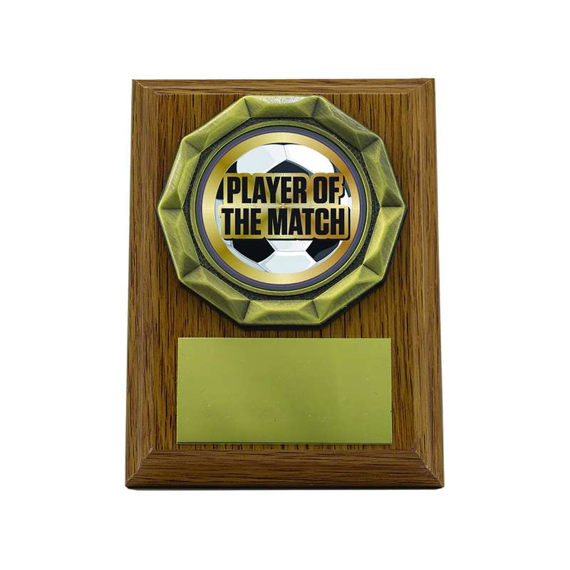Light Oak Plaque with Player of the Match 100mm – Light Oak