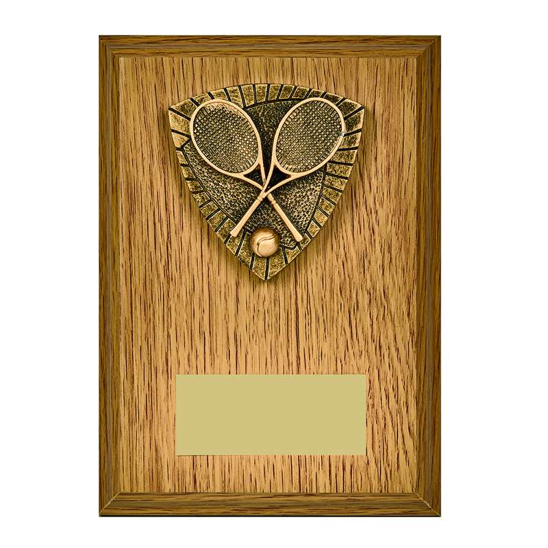 Tennis Wood Effect Plaque 150mm – Light Oak