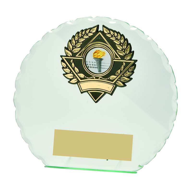 Jade Glass Circle Stand Award 165mm – Clear