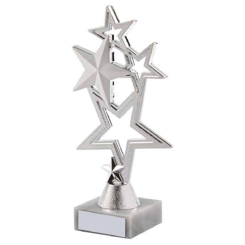 Silver Stars Achievement Trophy 190mm – Silver