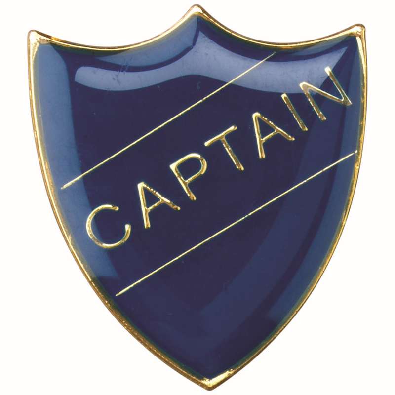 SCHOOL SHIELD BADGE (CAPTAIN) BLUE – 1.25in