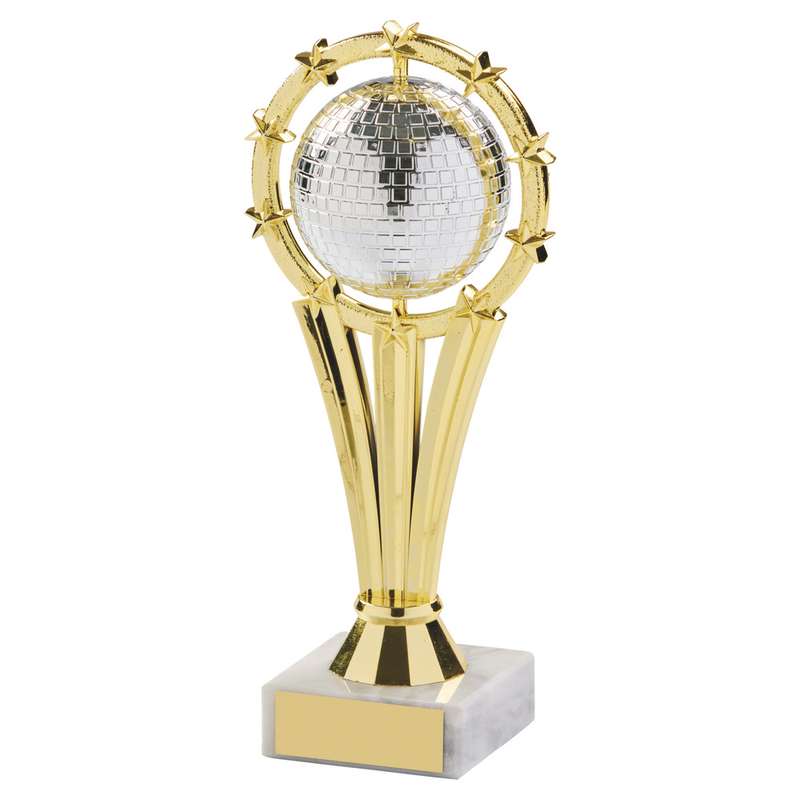 Silver Mirror Ball Award 260mm – Gold/Black