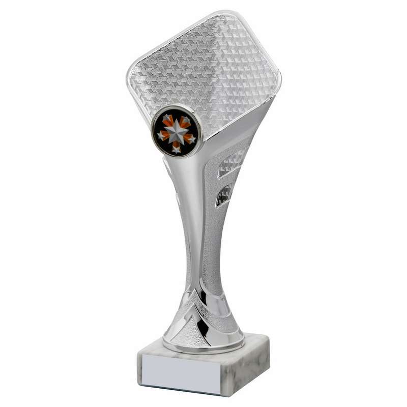 Silver and Black Sculpture Trophy 230mm – Silver/Black