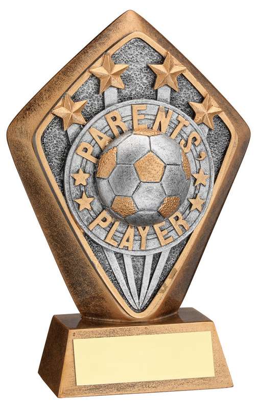 BRZ/GOLD DIAMOND HOLDER WITH PARENTS PLAYER DISC AND PLATE – 5.25in
