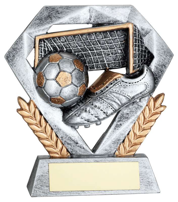 PEW/GOLD FOOTBALL MINI DIAMOND WITH PLATE – 4in