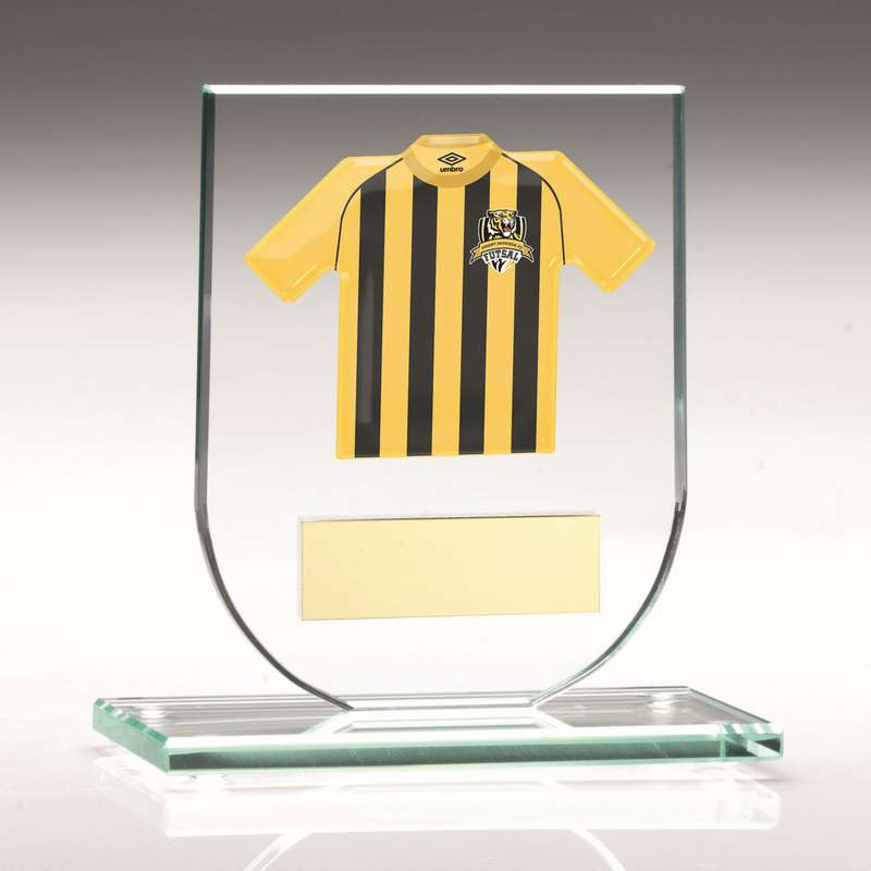 JADE GLASS PLAQUE WITH PLATE – 3.75in (REQUIRES SHIRT A)