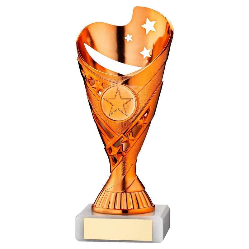 COPPER PLASTIC SABRE CUP ASSEMBLED ON MARBLE (1in CEN) – 7in