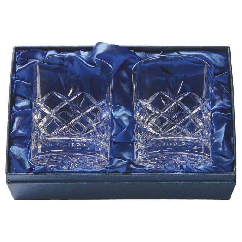 Two Crystal Spirit Glasses (In Presentation Case) 100mm – Clear