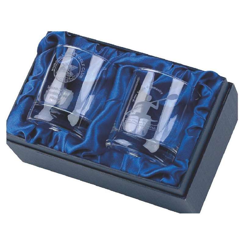 Two Spirit Glasses (In Presentation Case) 90mm – Clear