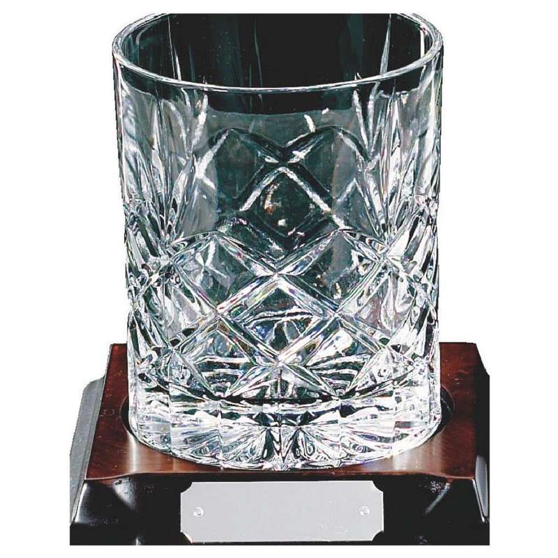 Crystal Spirit Glass on Wood Stand 120mm – Clear