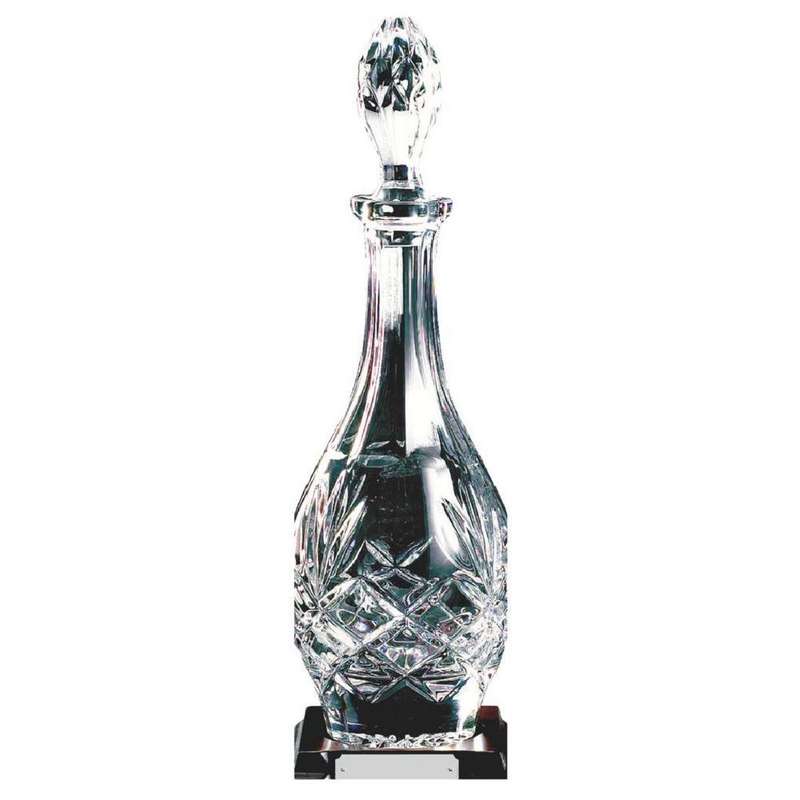 Crystal Wine Decanter on Wood Stand 370mm – Clear