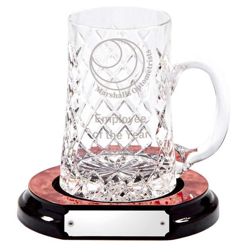 Crystal 1pt Tankard with Panel (TANKARD ONLY) 135mm – Clear