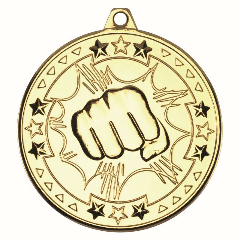 MARTIAL ARTS TRI STAR MEDAL BRONZE – 2in