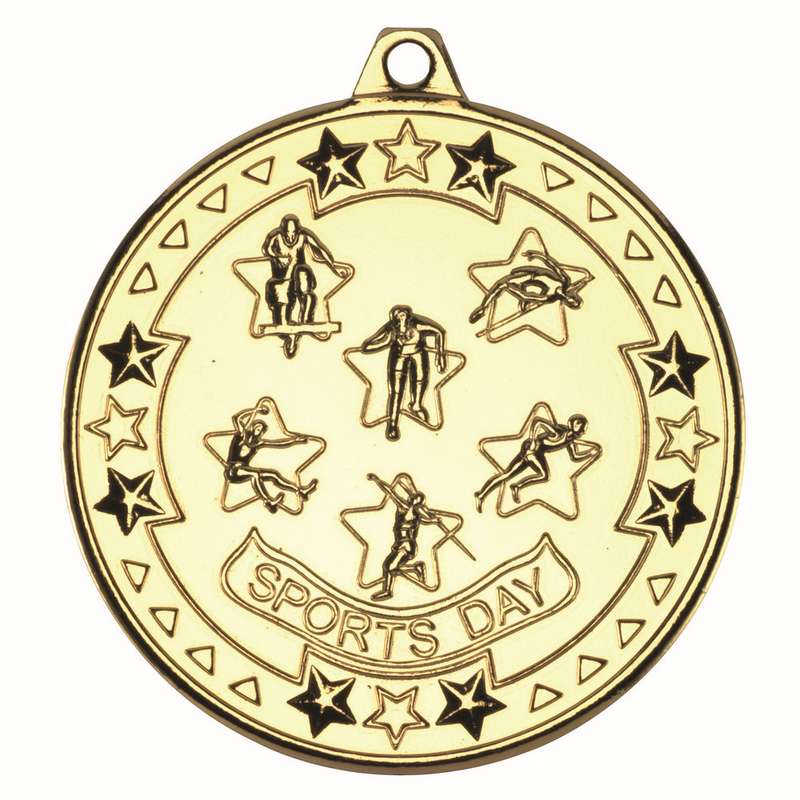 SPORTS DAY TRI STAR MEDAL BRONZE – 2in