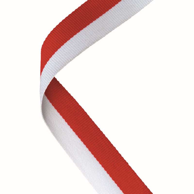 MEDAL RIBBON RED/WHITE – 30 X 0.875in