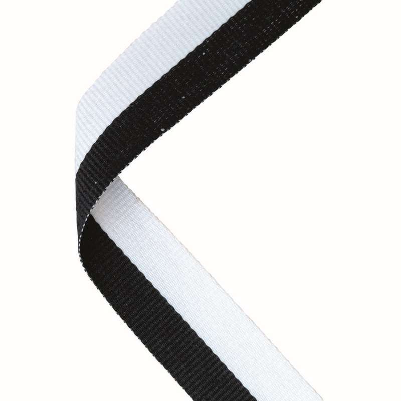 MEDAL RIBBON BLACK/WHITE – 30 X 0.875in