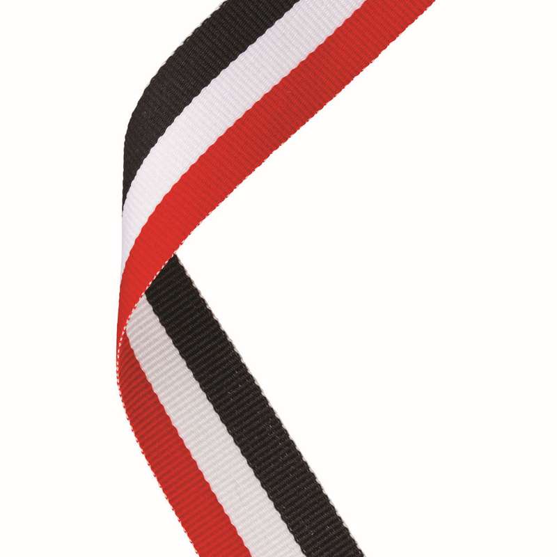 MEDAL RIBBON RED/WHITE/BLACK – 30 X 0.875in