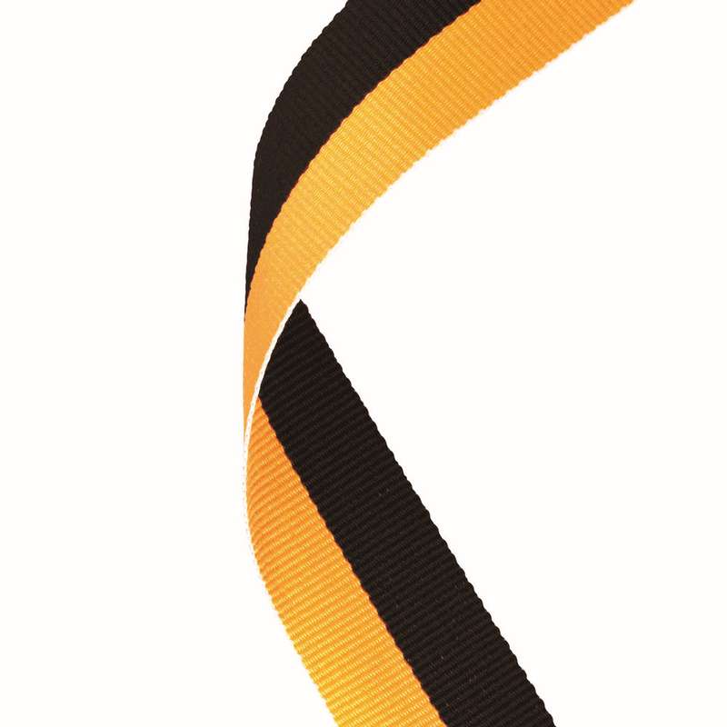 MEDAL RIBBON BLACK/GOLD – 30 x 0.875in