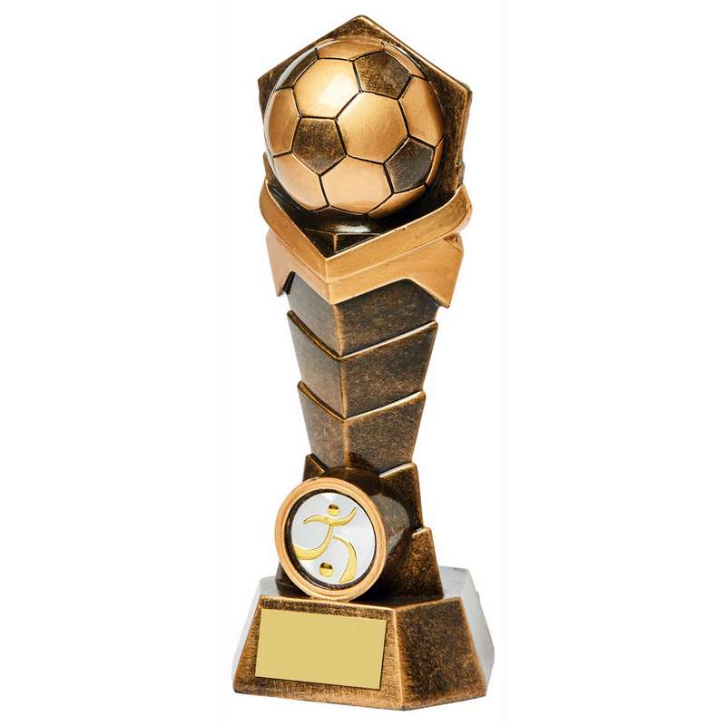 Antique Gold Football Warrior Resin Trophy 130mm – Ant Gold