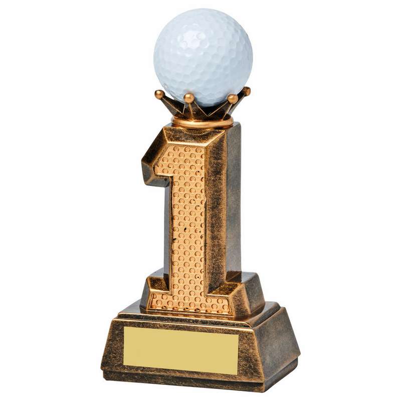Resin Hole in One Golf Trophy (Ball not Included) 125mm – Ant Gold