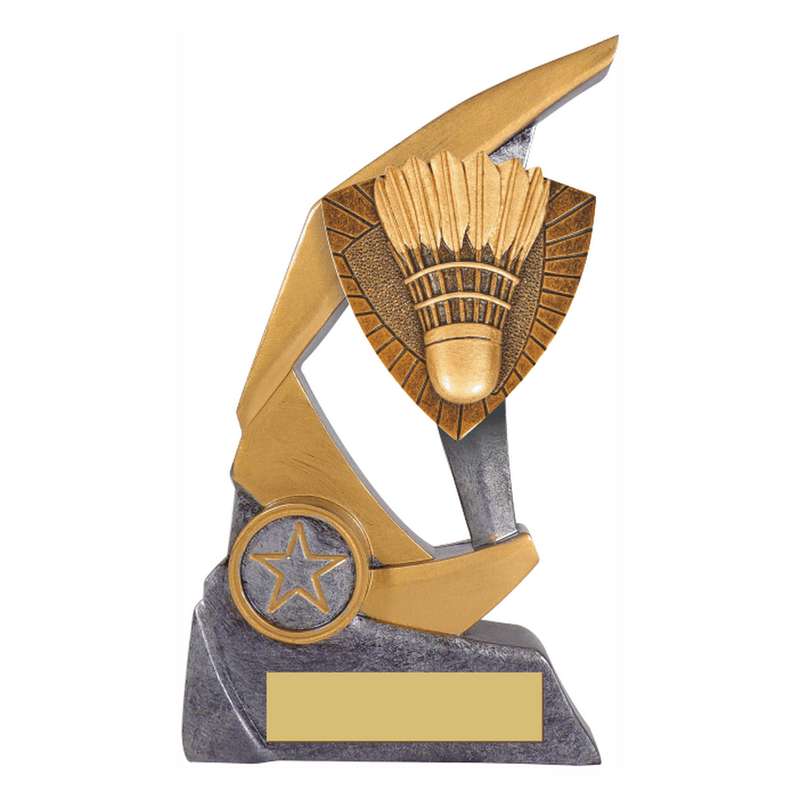 Antique Silver Resin Claw Trophy with Badminton Trim 150mm – Ant Silver