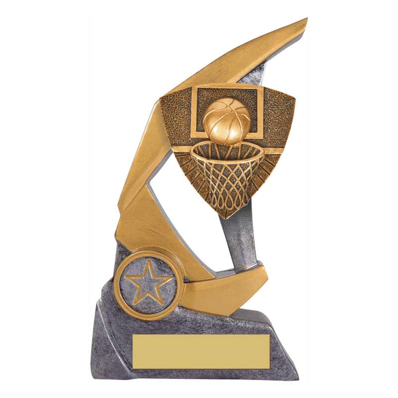 Antique Silver Resin Claw Trophy with Basketball Trim 150mm – Ant Silver