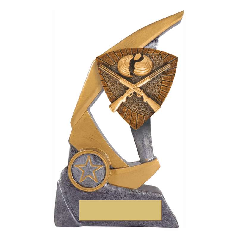 Antique Silver Resin Claw Trophy with Clayshoot Trim 150mm – Ant Silver