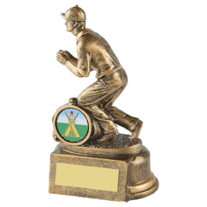 Resin Cricket Fielder Trophy 140mm – Ant Gold