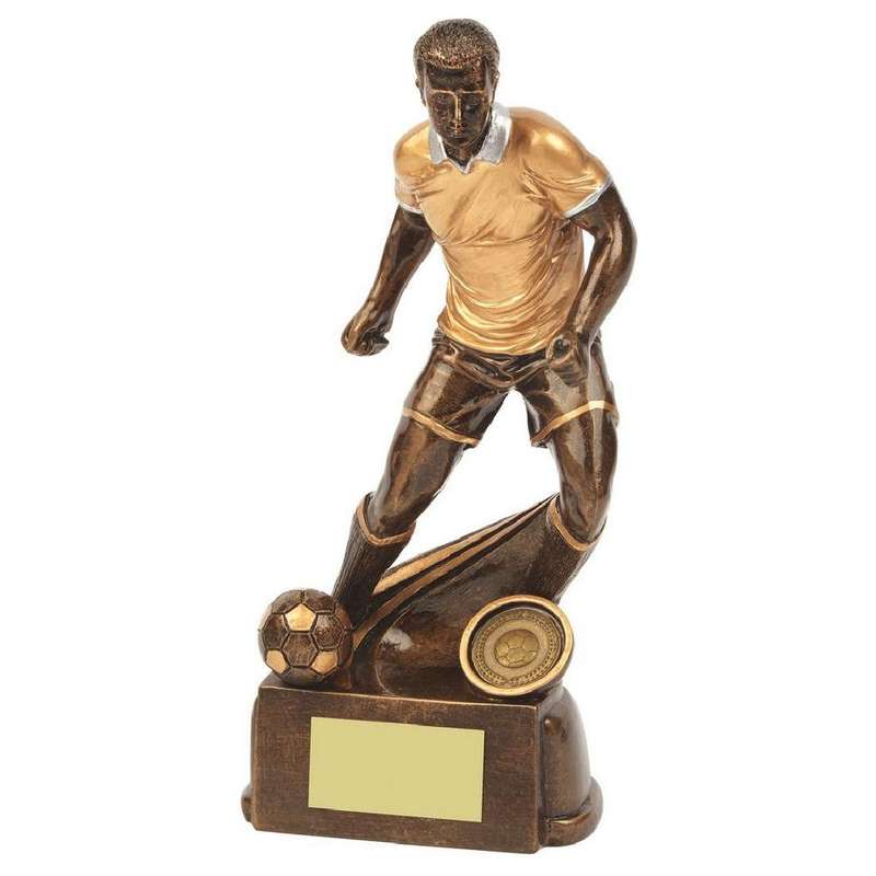 Antique Gold Male Football Resin Trophy 150mm – Ant Gold