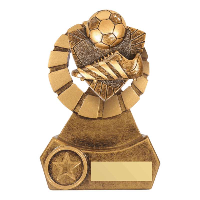 Antique Gold Resin Football Boot & Ball Award 140mm – Ant Gold