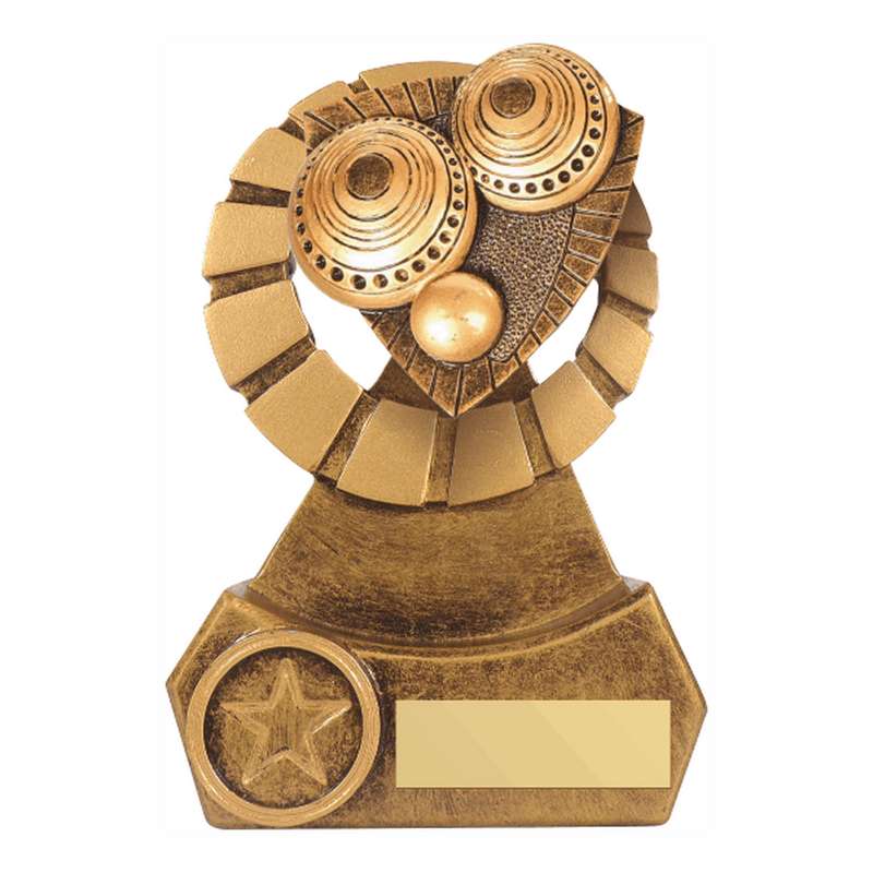 Antique Gold Resin Lawn Bowls Award 120mm – Ant Gold