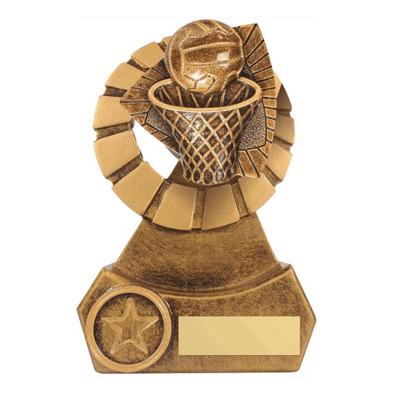 Antique Gold Resin Netball Award 140mm – Ant Gold