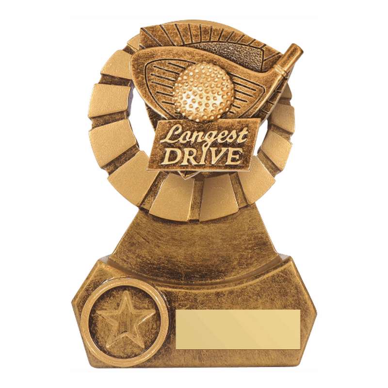Antique Gold Resin Longest Drive Award 140mm – Ant Gold