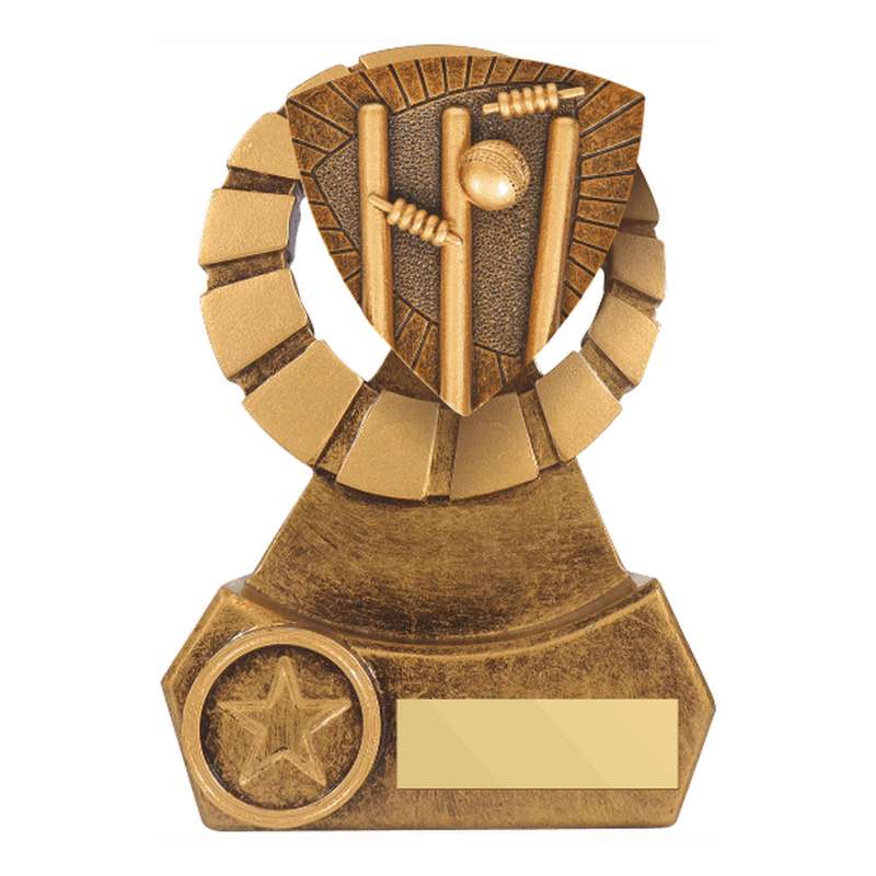 Antique Gold Resin Cricket Stumps Award 140mm – Ant Gold