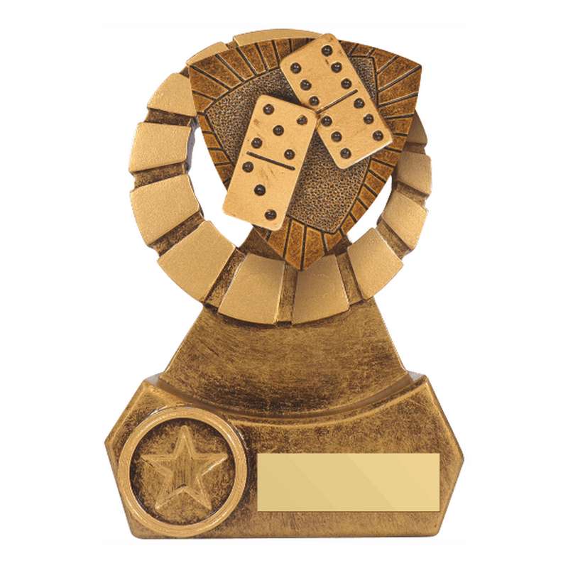 Antique Gold Resin Dominoes Award 140mm – Ant Gold