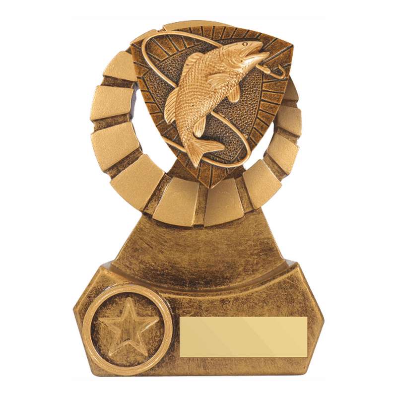 Antique Gold Resin Fishing Award 140mm – Ant Gold